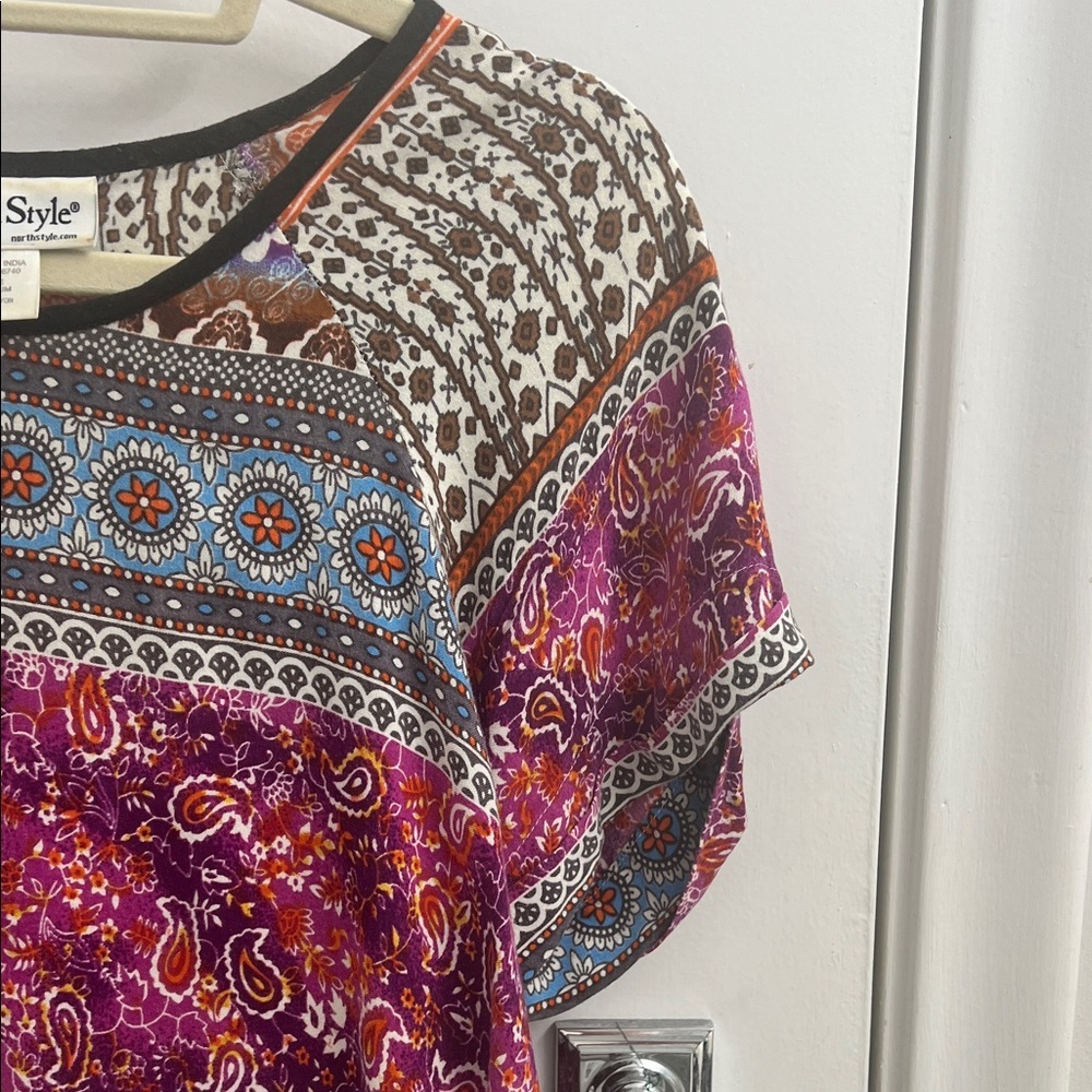 ✨ Boho Vibes NorthStyle Multicolor Patterned Blou… - image 3